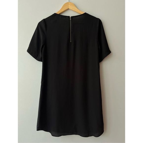 Black viscose mini dress - Picture 4 of 4